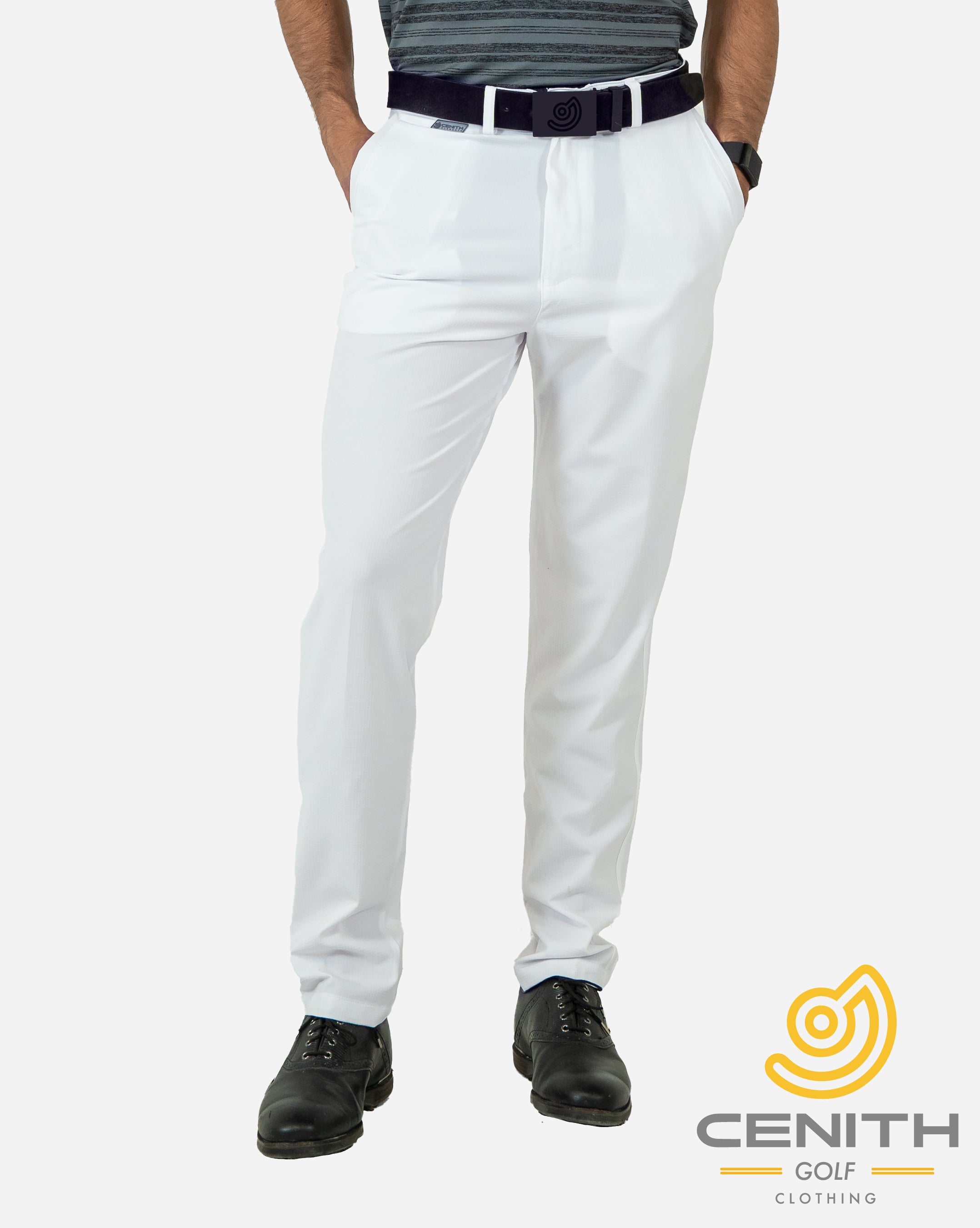 Cenith Pantalón para Golf de Hombre con Textura Waffle Blanco