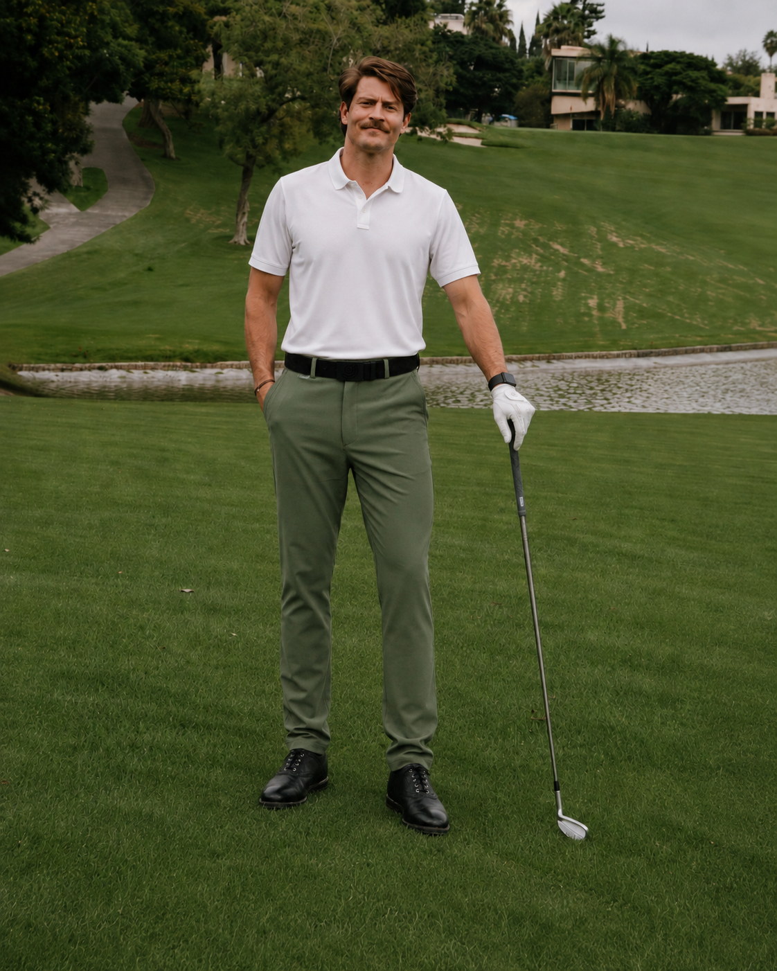 Pantalón para Golf de Caballero con Textura Waffle